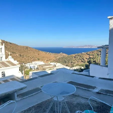 Cycladic House With Amazing View In Potamia Village Dio Choria Exterior photo